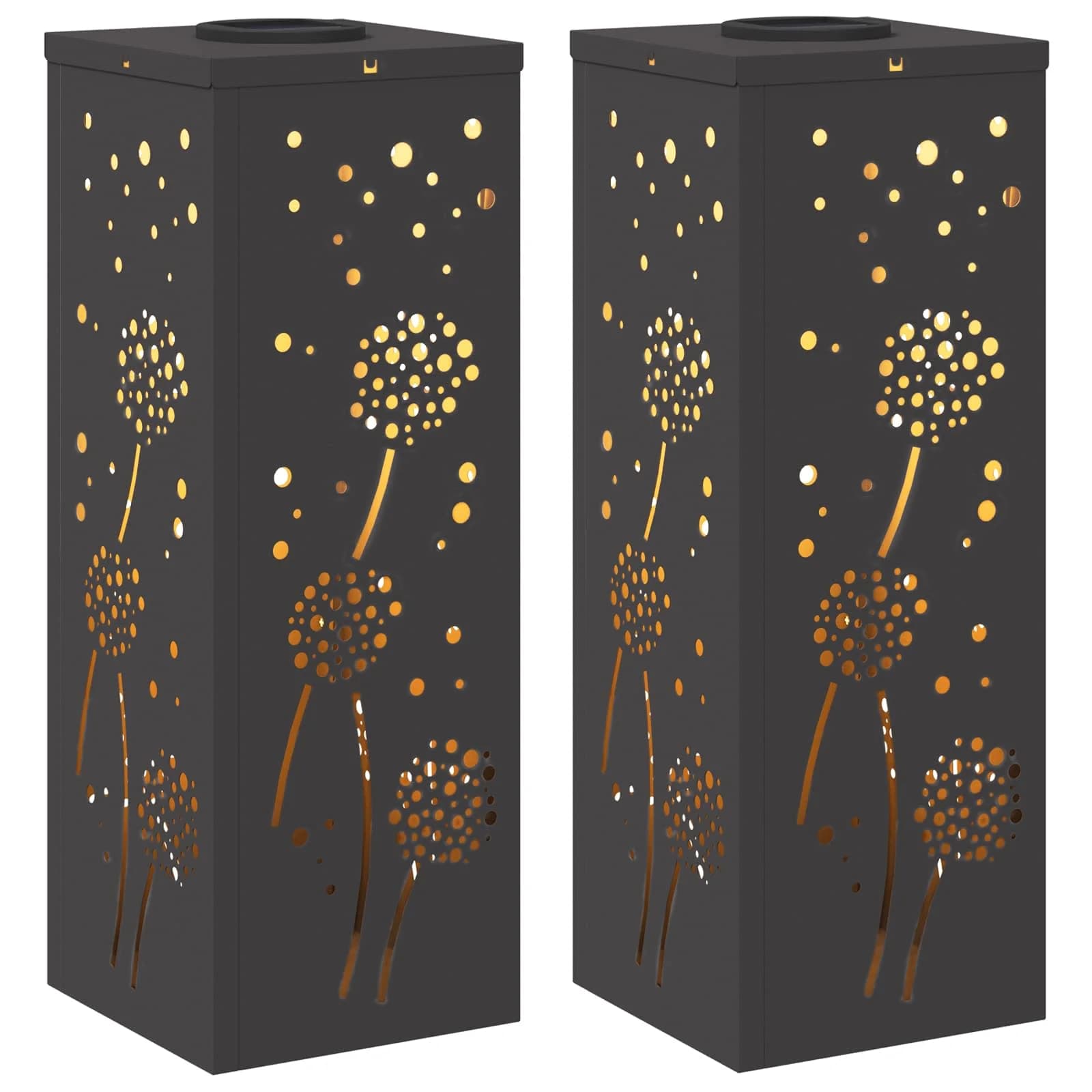 Solarno LED svetilo za pot 2 kos Toplo bela 18 x 18 x 50 cm - slika 2