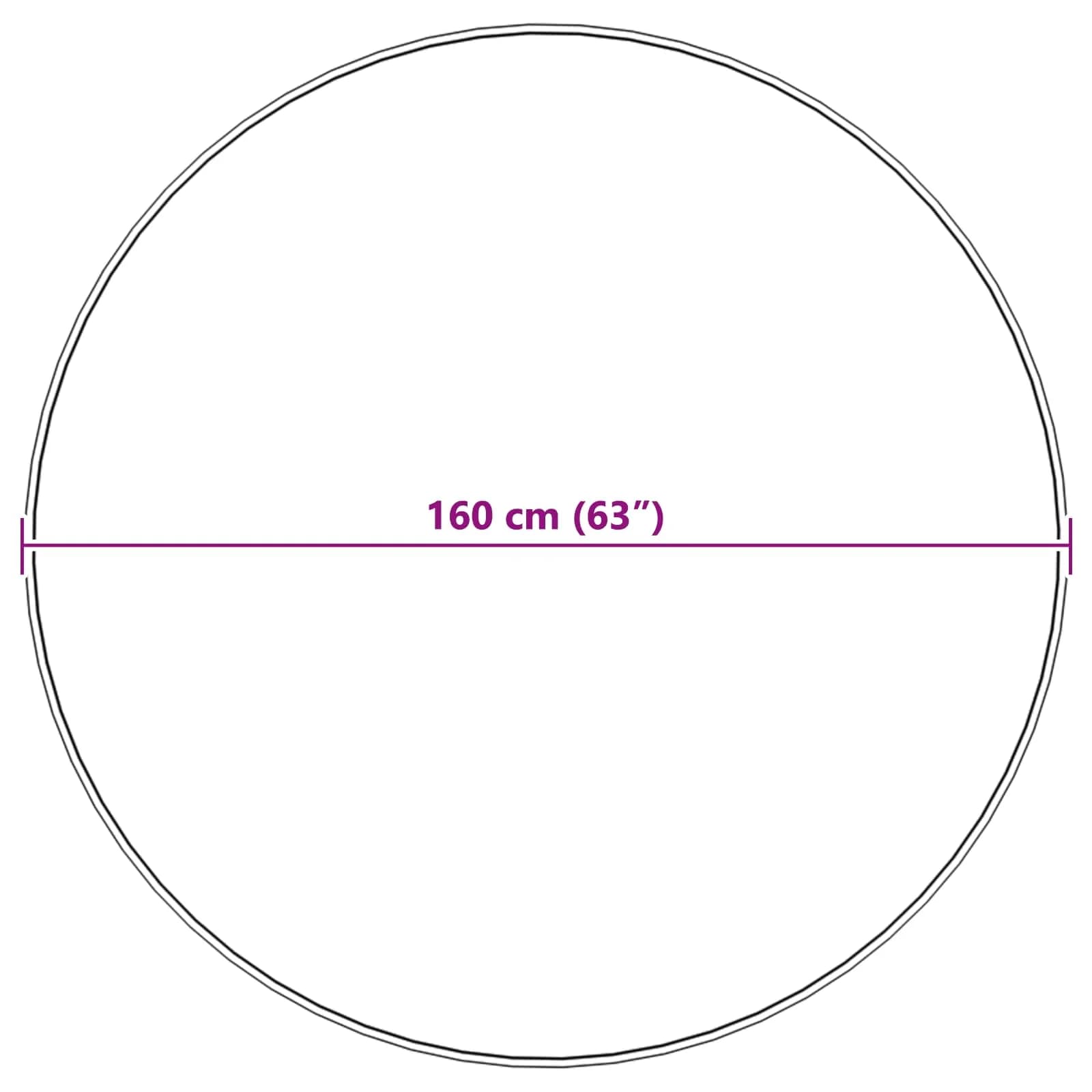 Preproga iz umetnega ovčjega krzna TAFALLA Antracit Ø 160 cm - slika 10