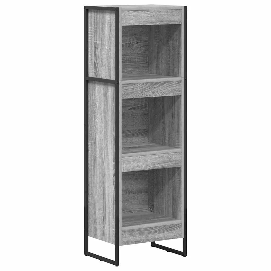 Knjigovni omar 40 x 30 x 121 cm Inženirski les Siva Sonoma - slika 2