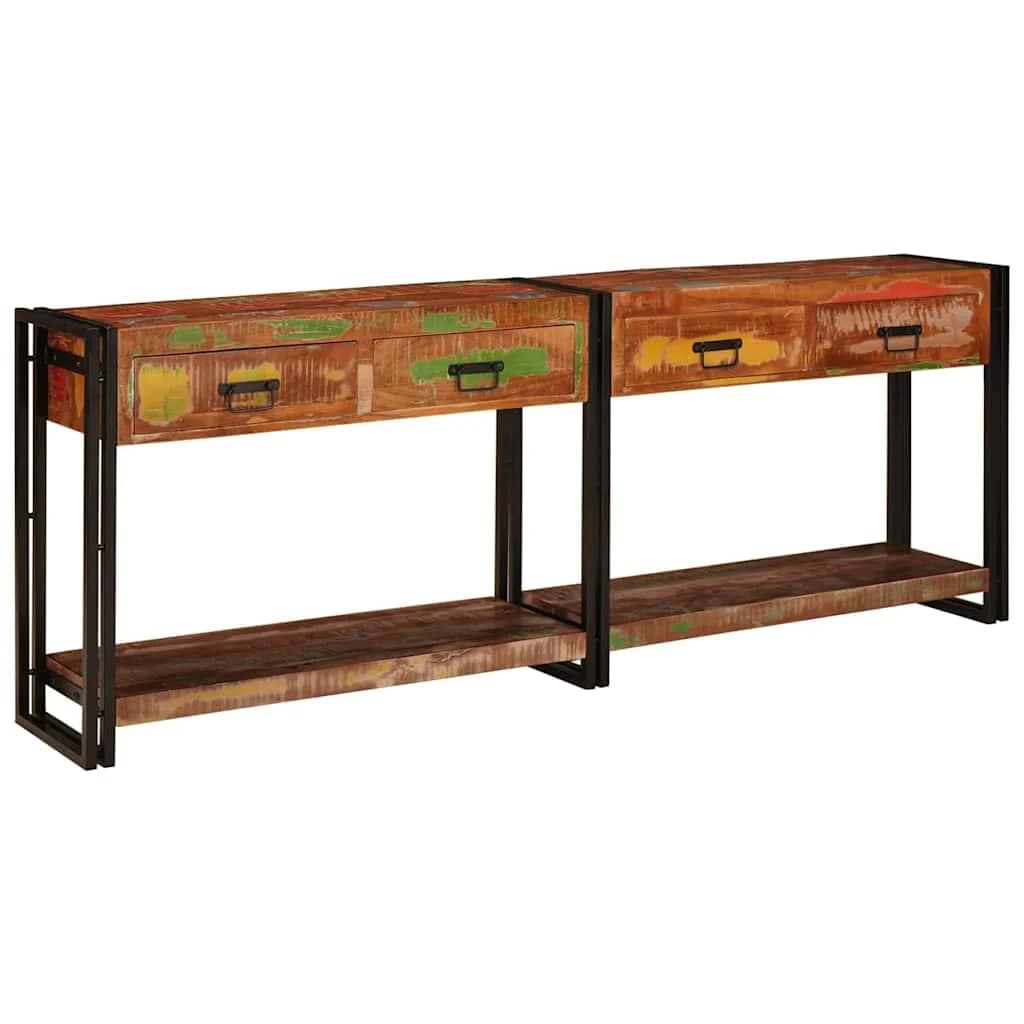 Konzolne mizice 2 kos večbarvno 200 x 33 x 75 cm - slika 2