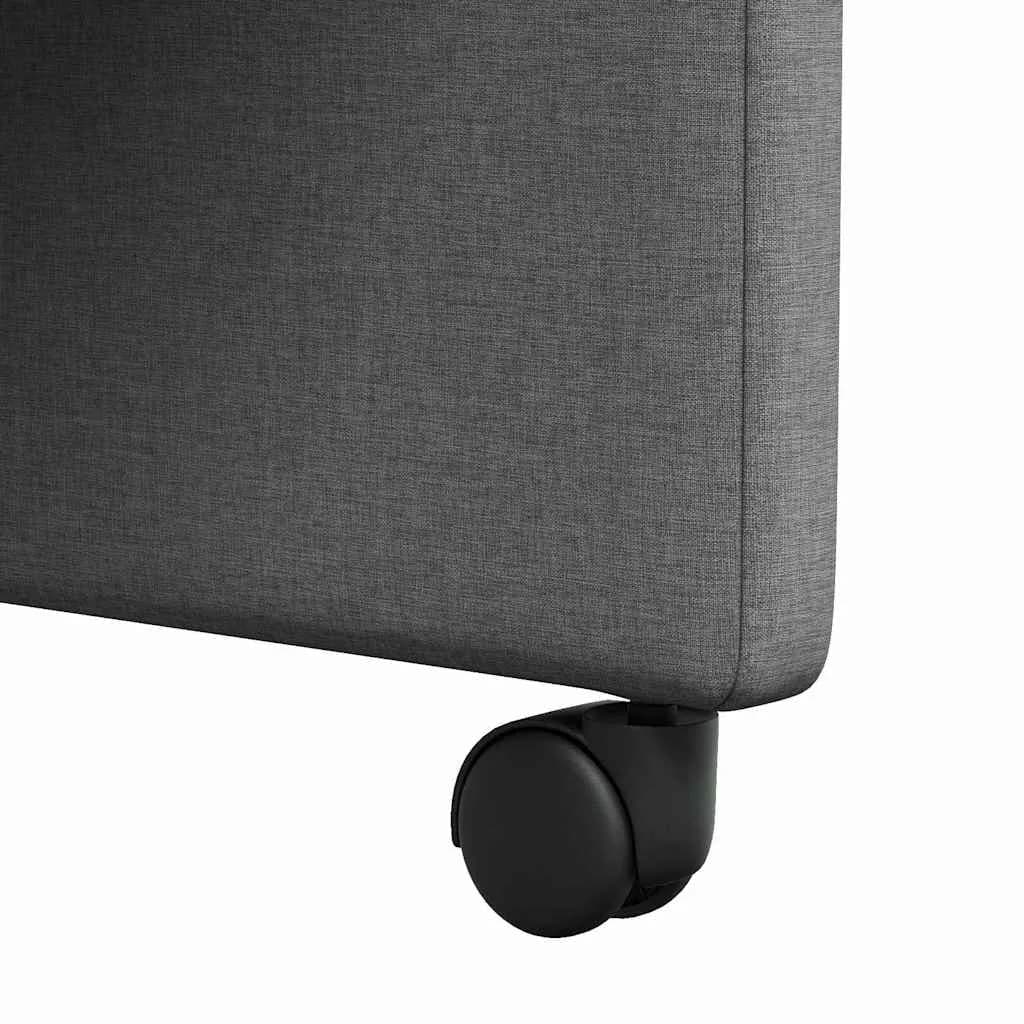 Jedilni stoli s kolesi 2 kos blago Temno siva 57 x 66 x 94 cm - slika 9
