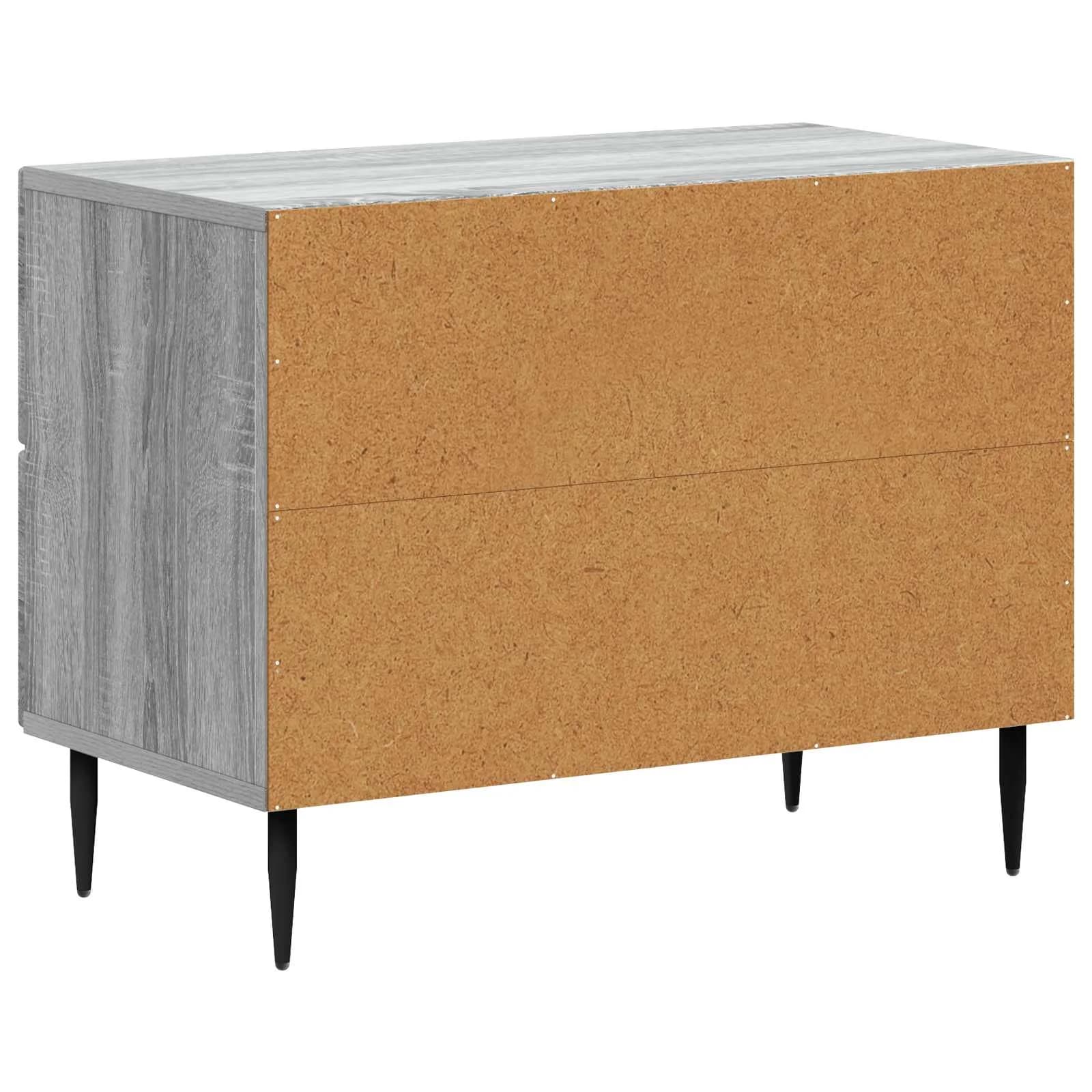 Nočna omarica Siva Sonoma 62 x 34,5 x 47,5 cm Inženirski les - slika 7