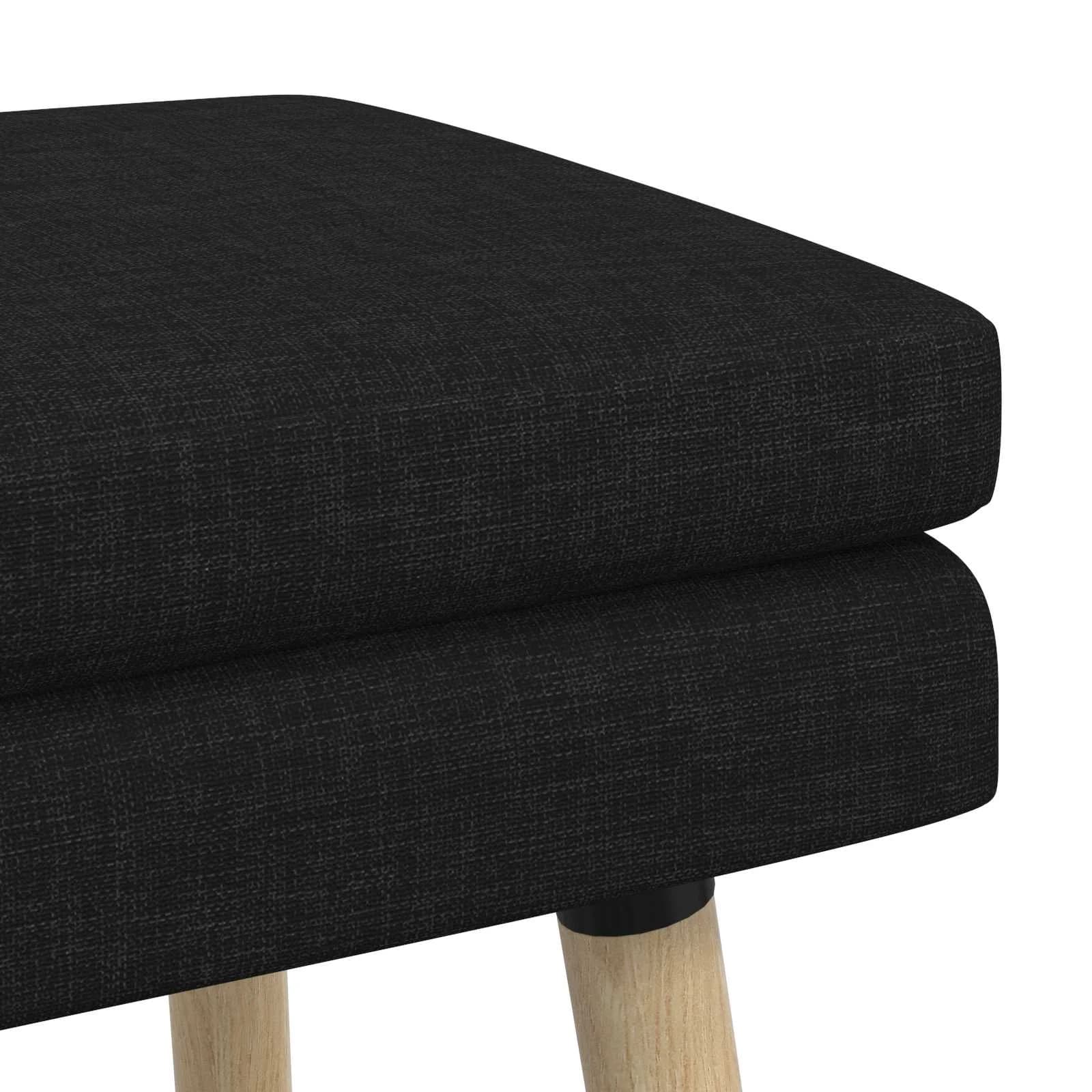 Dvojna klop Črna 110 x 40 x 47 cm Blago - slika 6