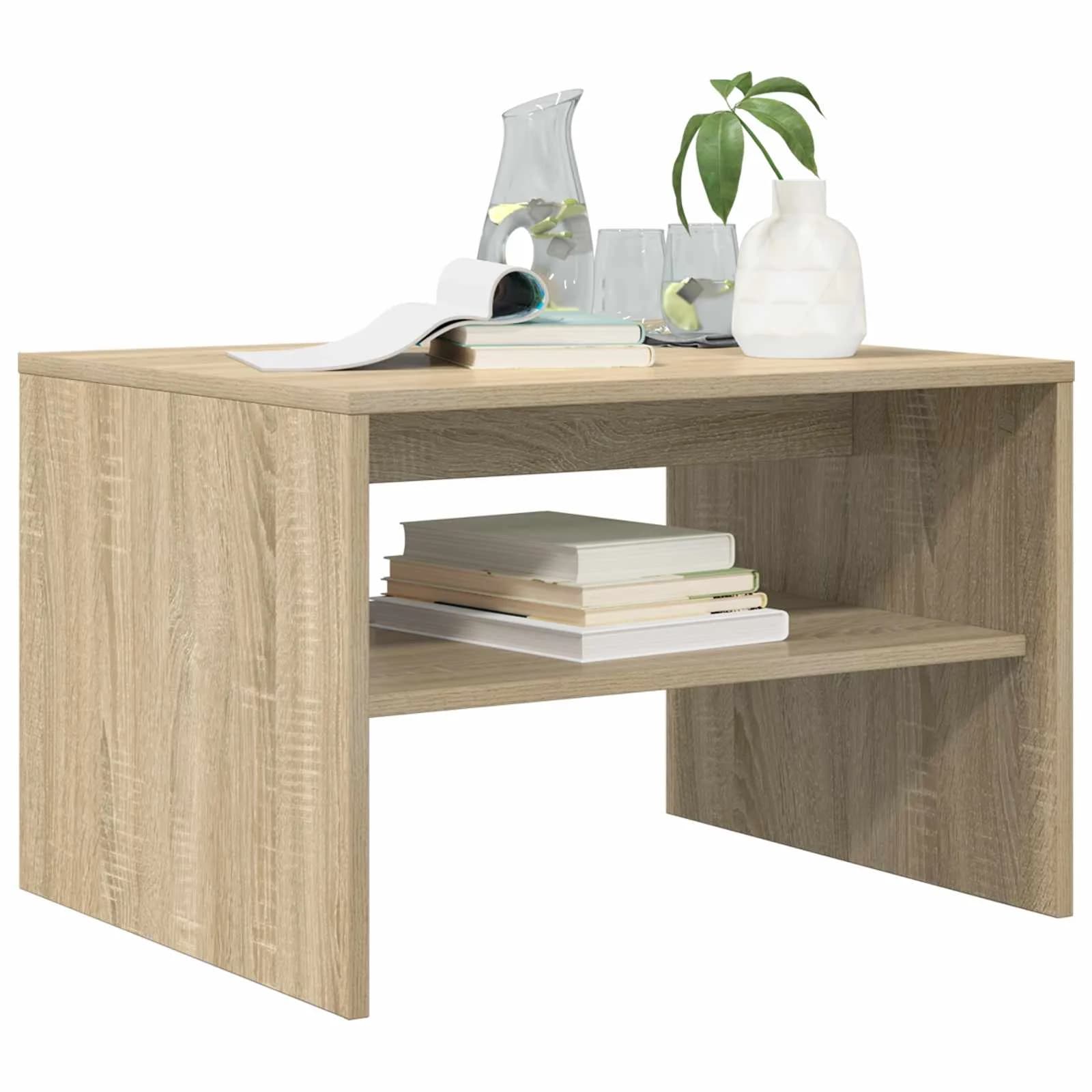 Klubska miza Sonoma hrast 60 x 50 x 40 cm Inženirski les - slika 3