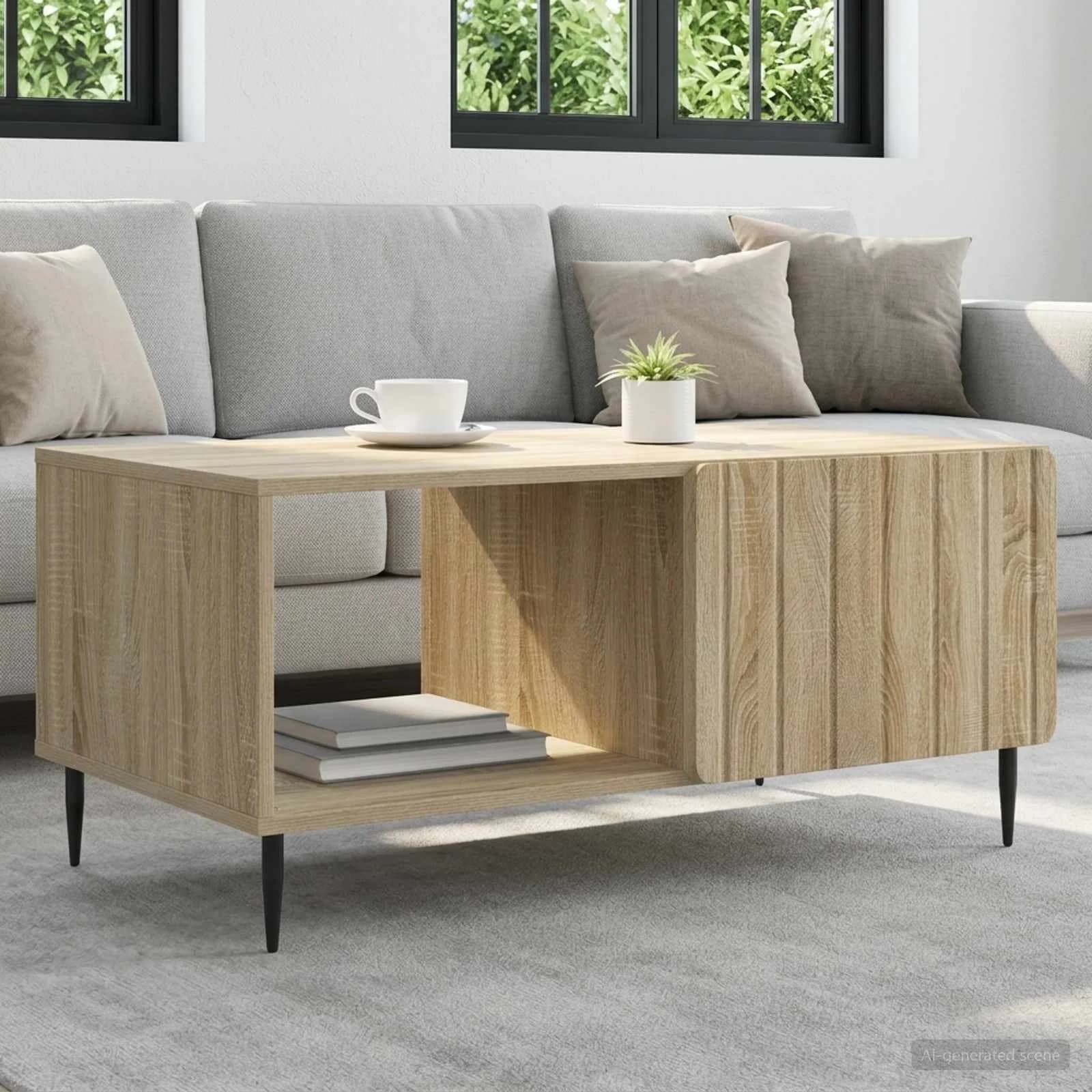 Klubska miza Sonoma hrast 90 x 50 x 40 cm Inženirski les