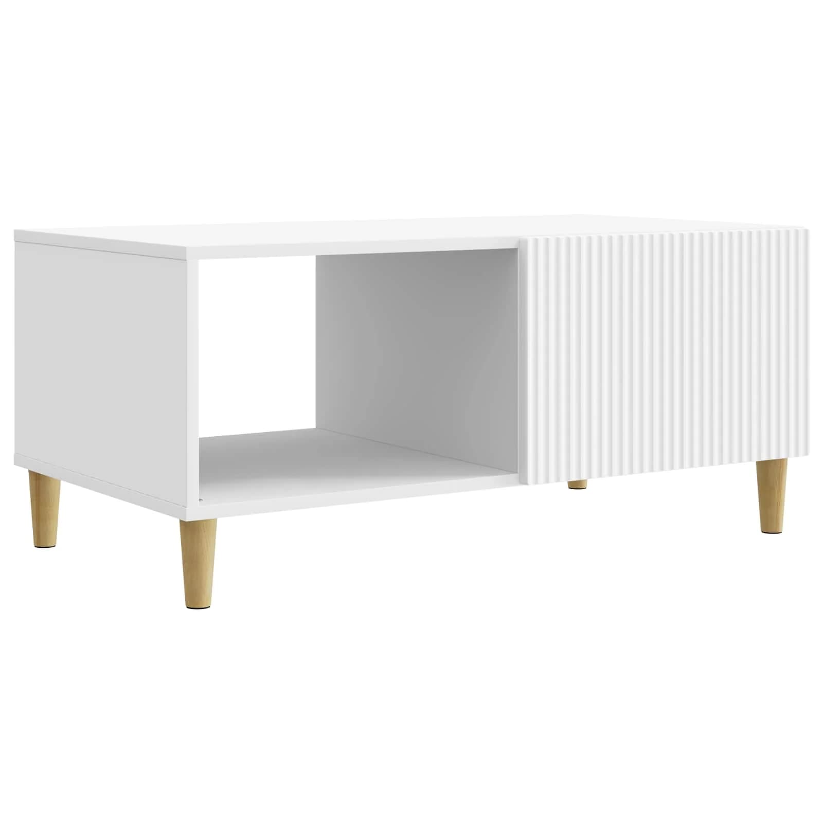 Klubska miza Bela 90 x 50 x 40 cm Inženirski les - slika 2