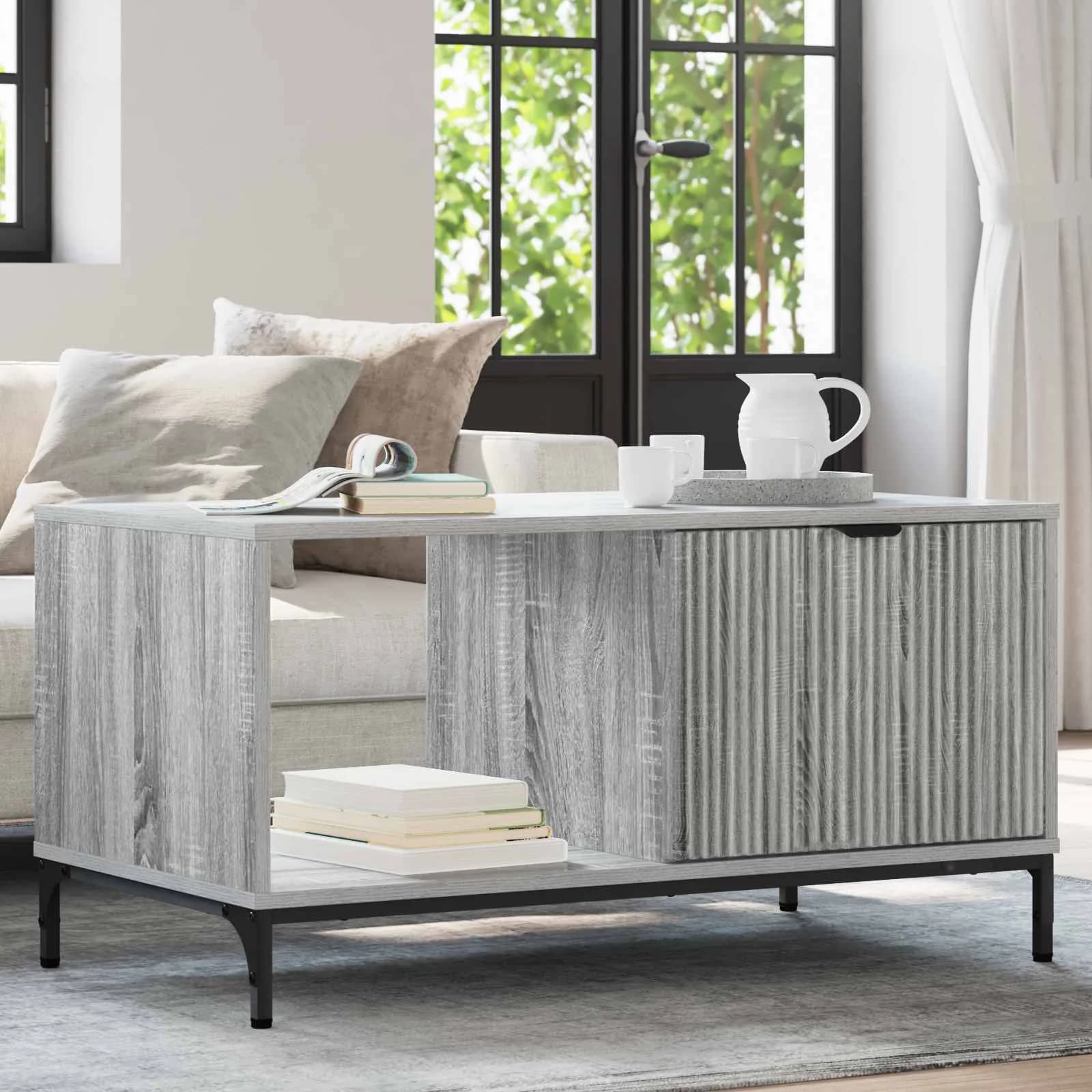 Klubska miza Siva Sonoma 90 x 49 x 46 cm Inženirski les