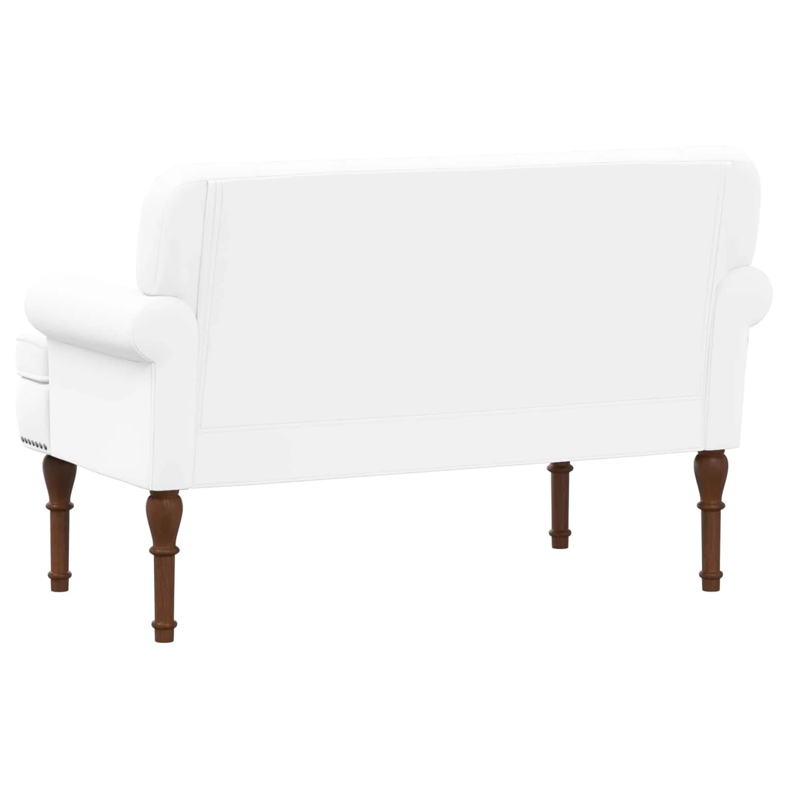 Dvojnica s gumbi Bela 120 x 65 x 77 cm Umetno usnje - slika 5