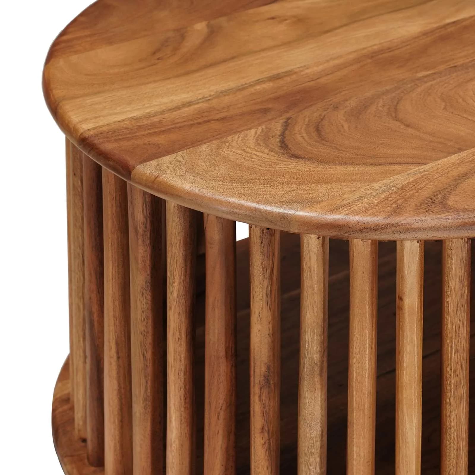Ročno izdelana miza za kavo Teak rjava 85 x 50 x 40 cm - slika 6