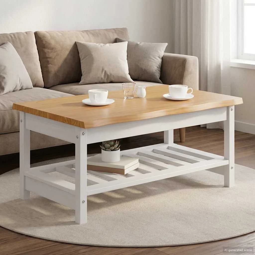 Klubska miza EKAI Bela 100 x 60 x 45,5 cm Trdna borovina