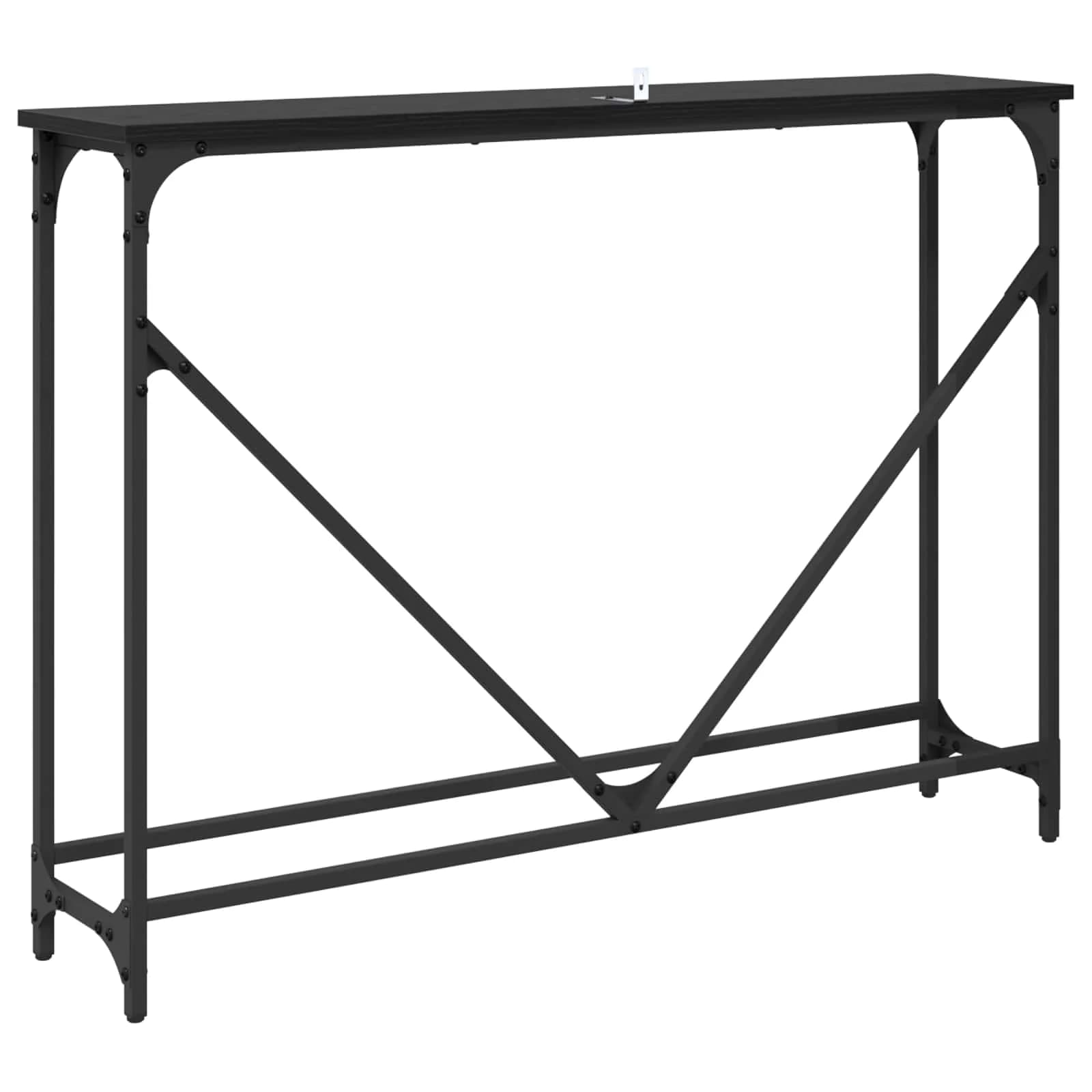 Konzolna miza Črna Orehovina 102 x 23 x 75 cm Inženirski les - slika 7