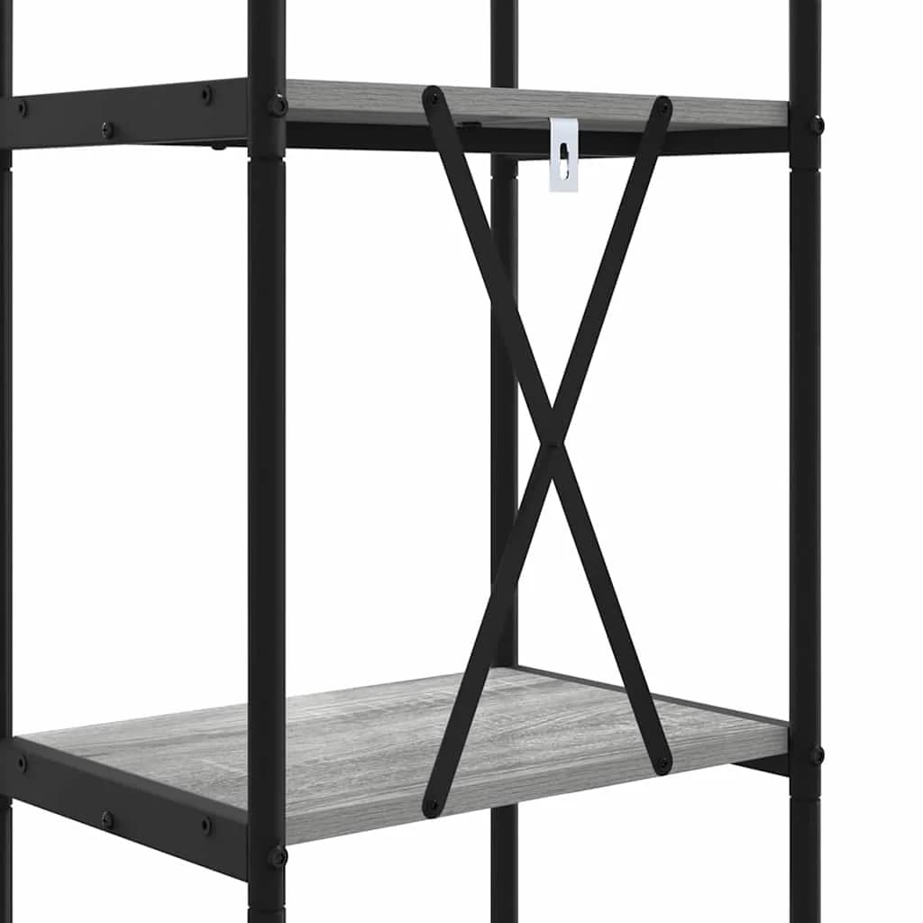 Knjižna polica 3 nivojev 40 x 30 x 109 cm Inženirski les - slika 9