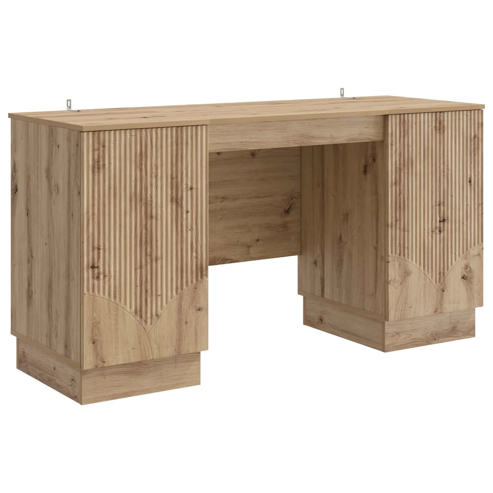 Miza Artisan hrast Inženirski les 142,5 x 50 x 75 cm - slika 2