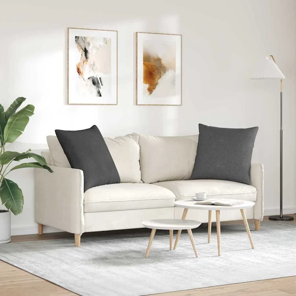 Blazine za kavč 2 pcs Temno siva 80 x 80 cm Žametna tkanina - slika 4