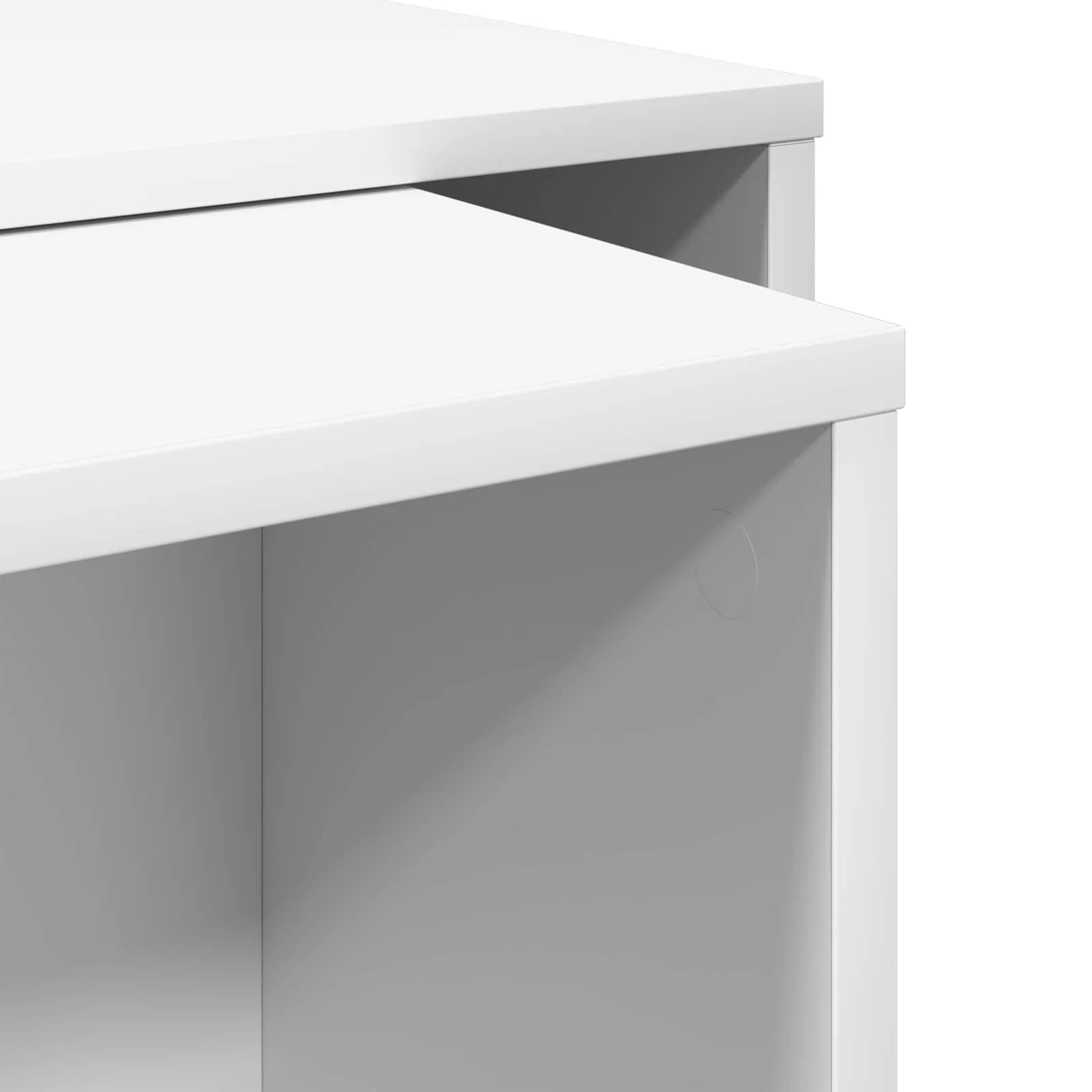 Set kavno mizico 2 kos Bela 90 x 48 x 40 cm Inženirski les - slika 11