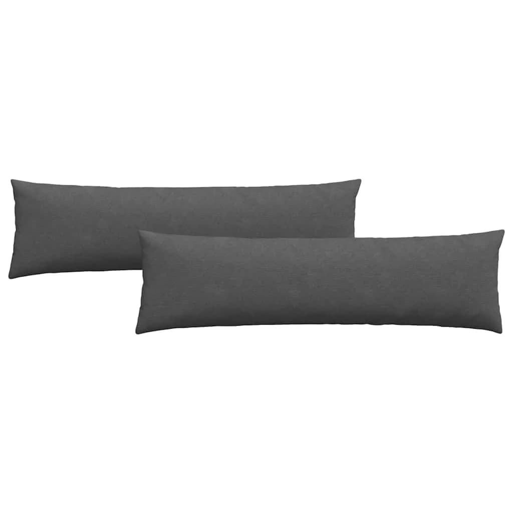 Blazine za kavč 2 pcs Temno siva 145 x 40 cm Žametna tkanina - slika 2