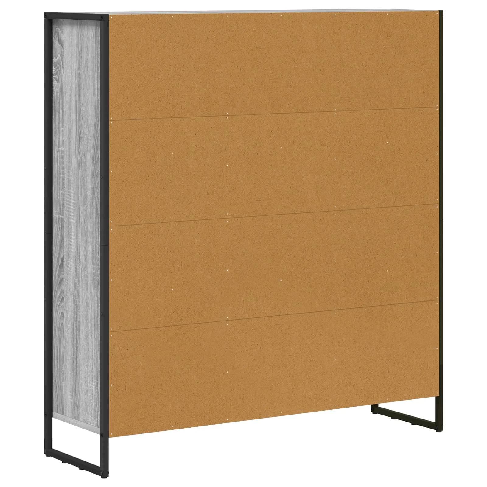 Knjigovni omar 99,5 x 30 x 108 cm Inženirski les Siva Sonoma - slika 8