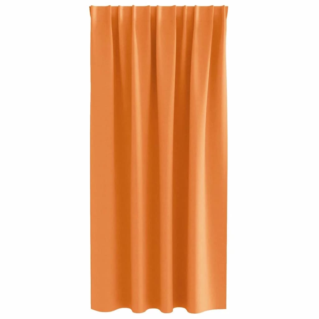 Zavese za zatemnitev z obroči 2 kos Oranžna 175 x 140 cm - slika 4