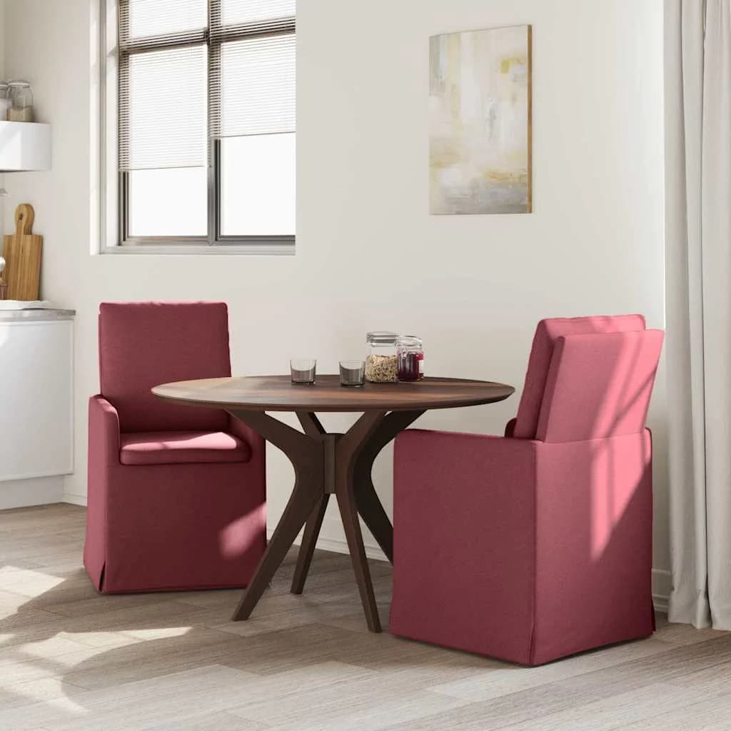 Jedilni stoli 2 kos blago vinsko rdeča 57 x 67 x 98 cm - slika 3