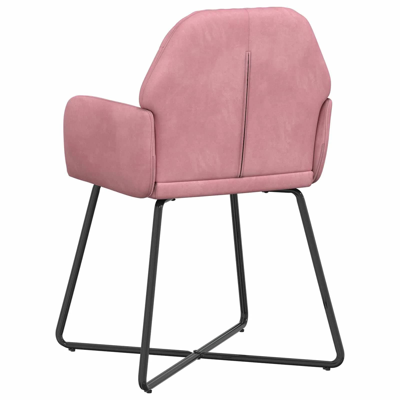 Jedilni stoli 6 kos Žamet Roza 55 x 50 x 84 cm - slika 5