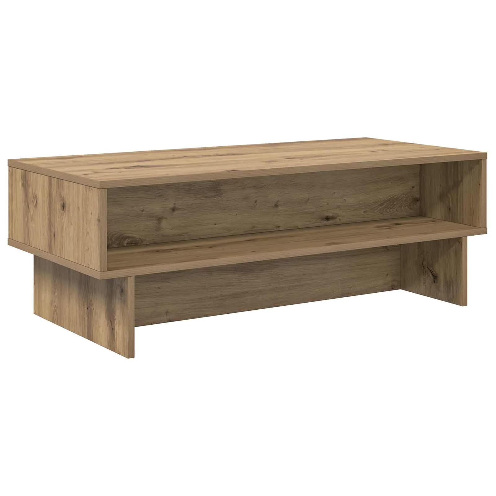 Klubska miza Umetni hrast 100 x 46 x 35 cm Inženirski les - slika 2