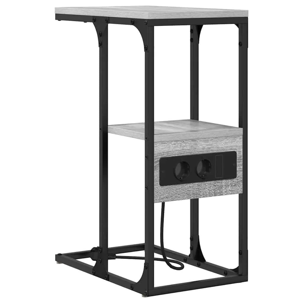 Nočna omarica Siva Sonoma 41,5 x 26 x 60,5 cm Inženirski les - slika 2