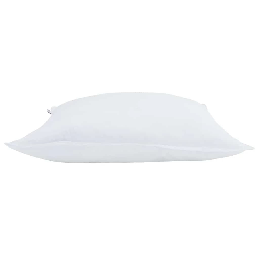 Vzglavnik 2 kos 40 x 40 cm Perje Bela - slika 5