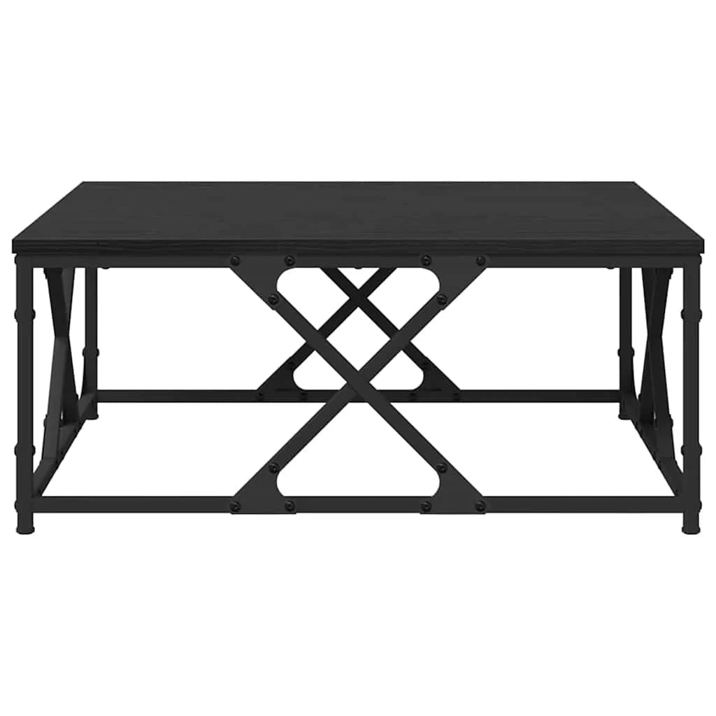 Klubska miza Črna Orehovina 70 x 70 x 30 cm Inženirski les - slika 5