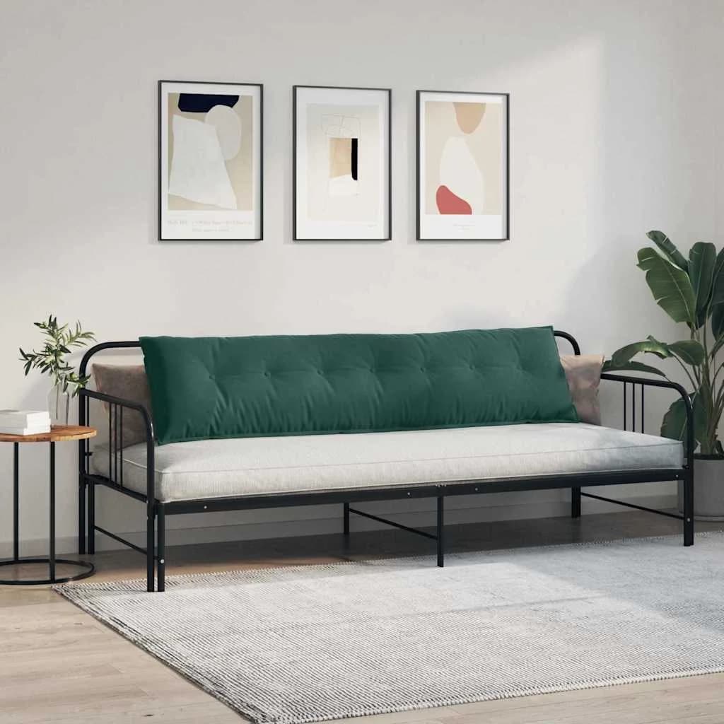 Poglavni vzglavnik Temno zelena 200 x 50 cm Žametna tkanina - slika 4