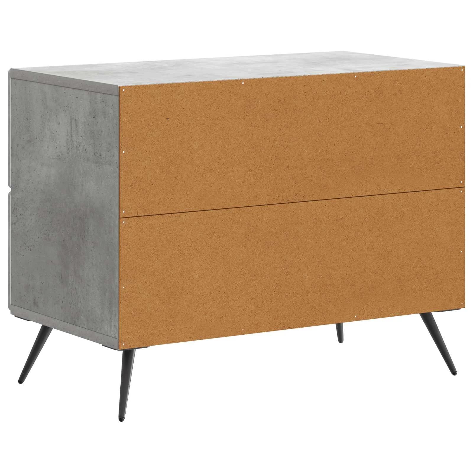 Nočna omarica Betonsko siva 62 x 34,5 x 47,5 cm Inženirski les - slika 7