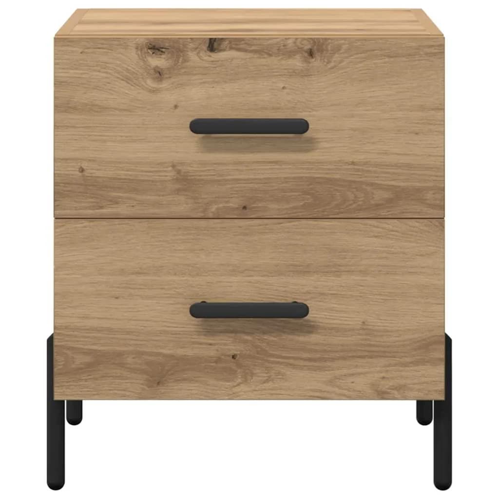 Nočna omarica Umetni hrast 40 x 35 x 47,5 cm Inženirski les - slika 6