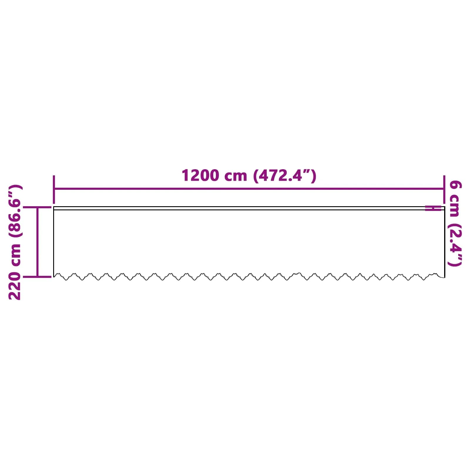 Čipkasta Zavesa z zavesami Bela 220 x 1200 cm Poliester - slika 8