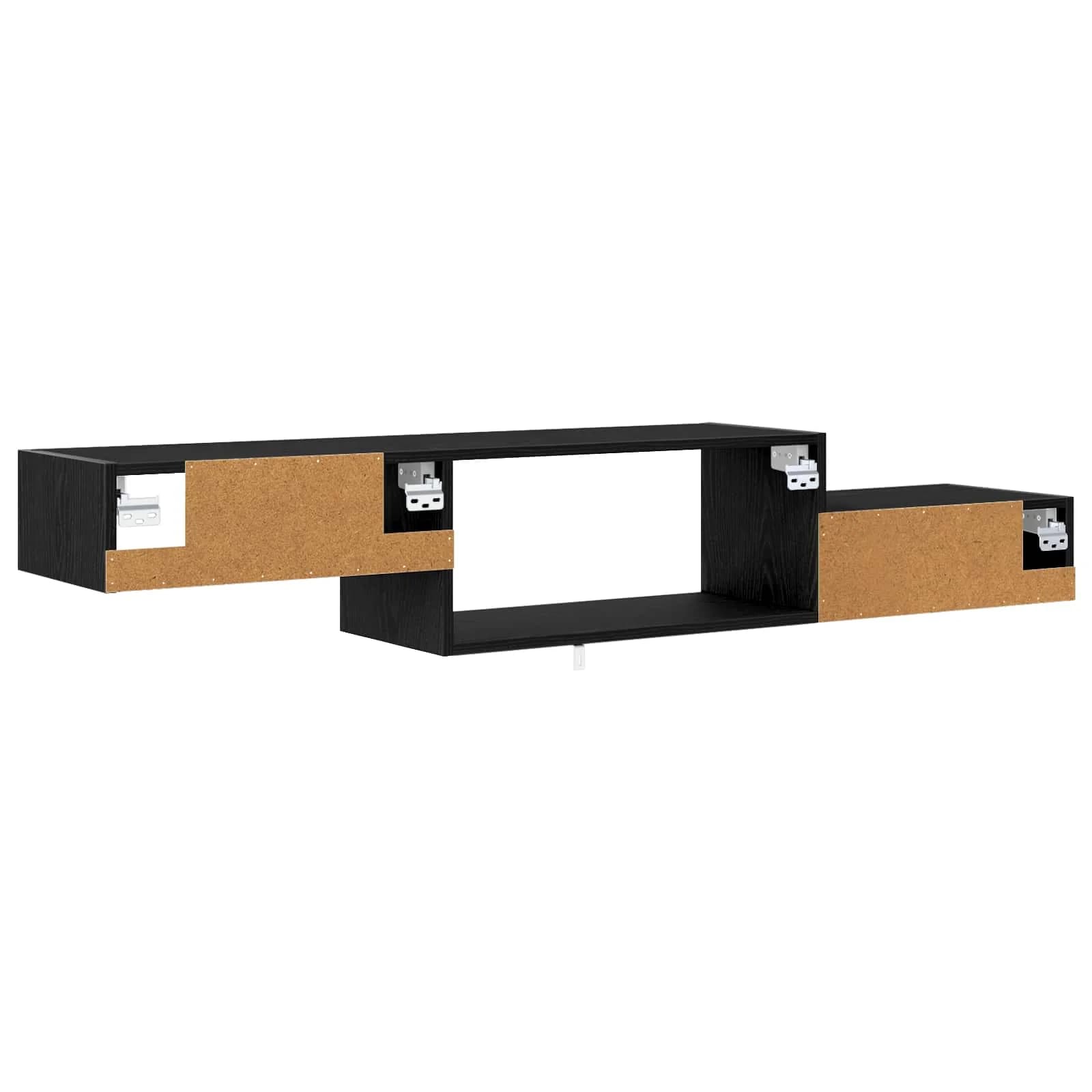 Stenska TV omarica Montaža za steno Črni hrast 150 x 28 x 26 cm - slika 7