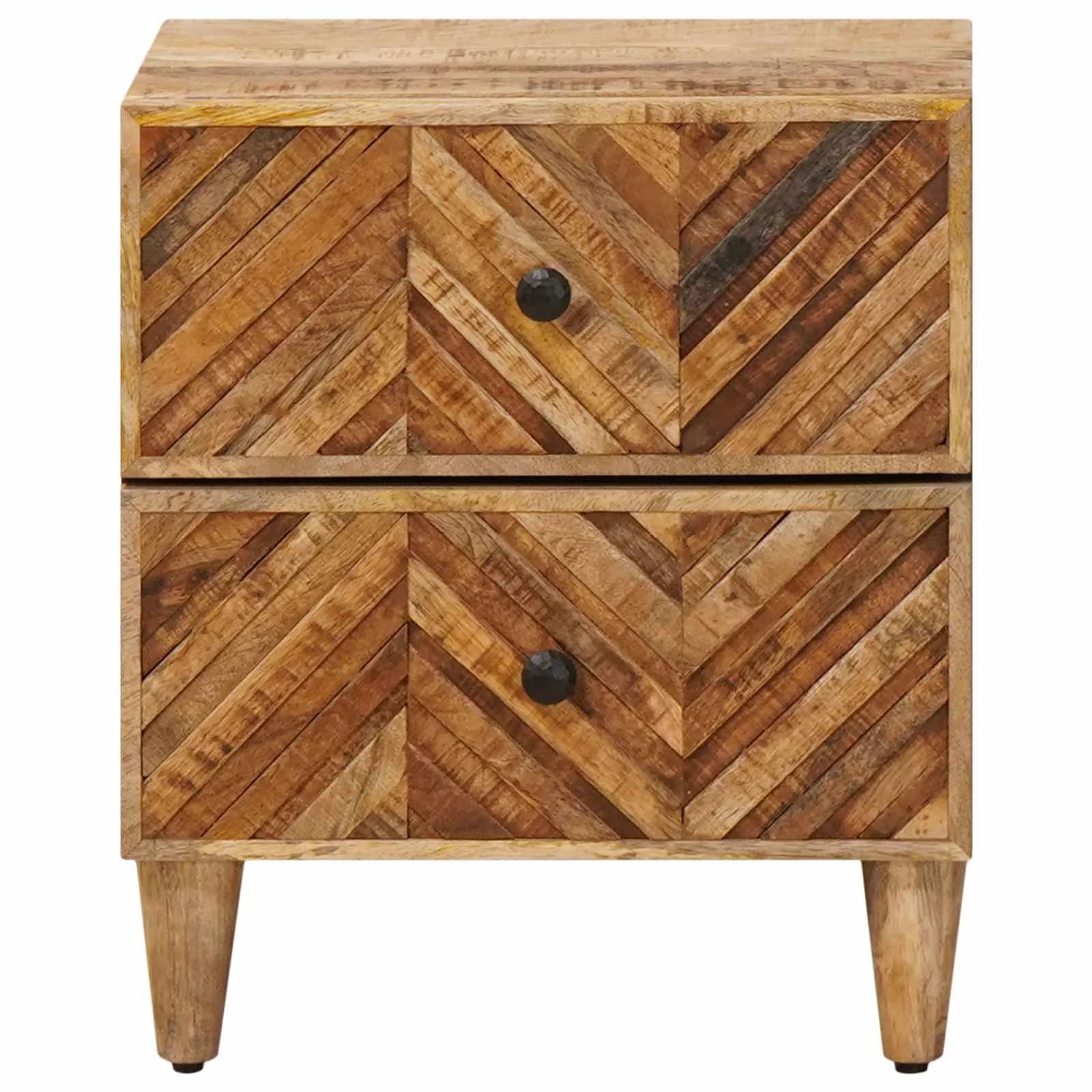 Nočna omarica Rjava 40 x 33,5 x 46 cm Masiven les manga - slika 3