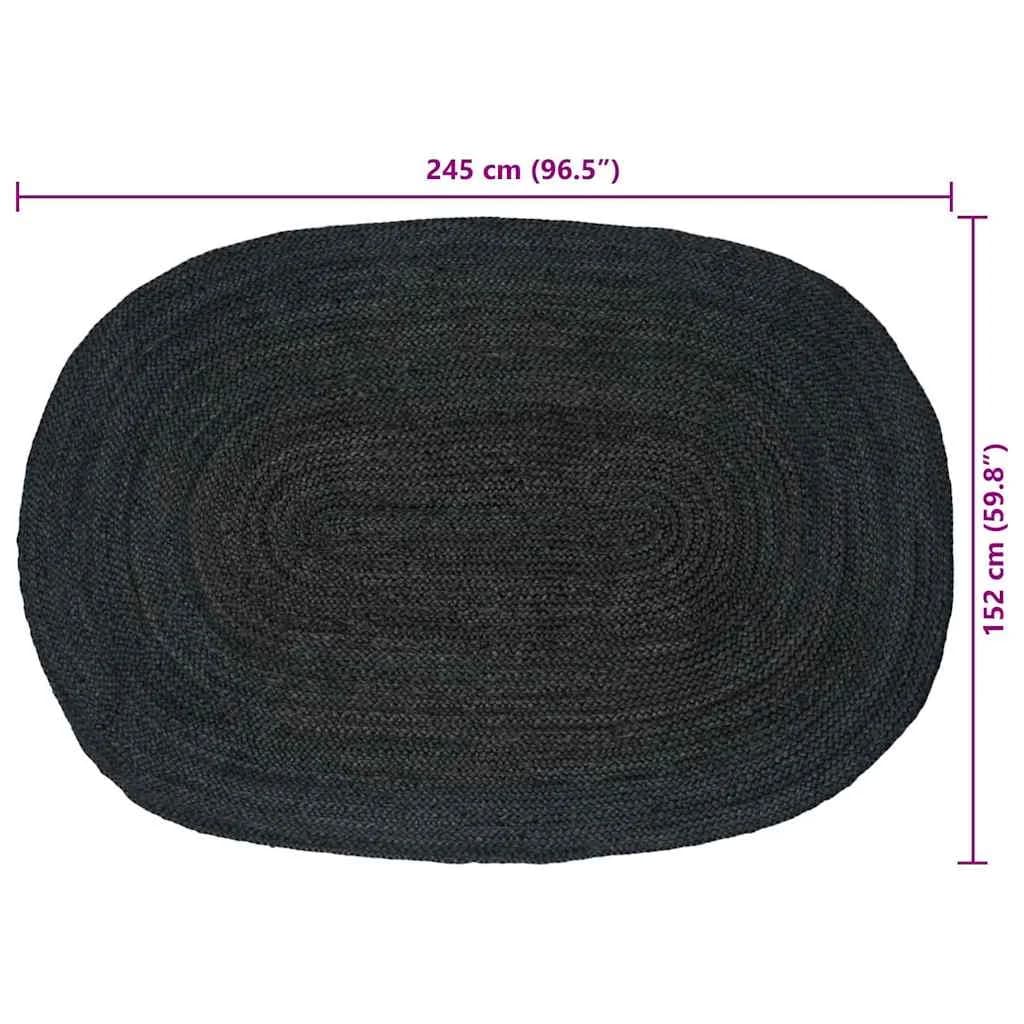 Preproge za površine Temno siva 152 x 245 cm Juta - slika 8