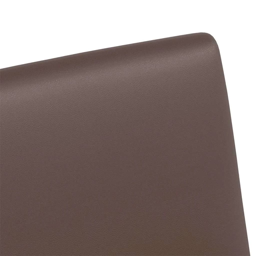 Jedilni stoli s kolesi 2 kos Umetna koža Rjava 57 x 66 x 94 cm - slika 9