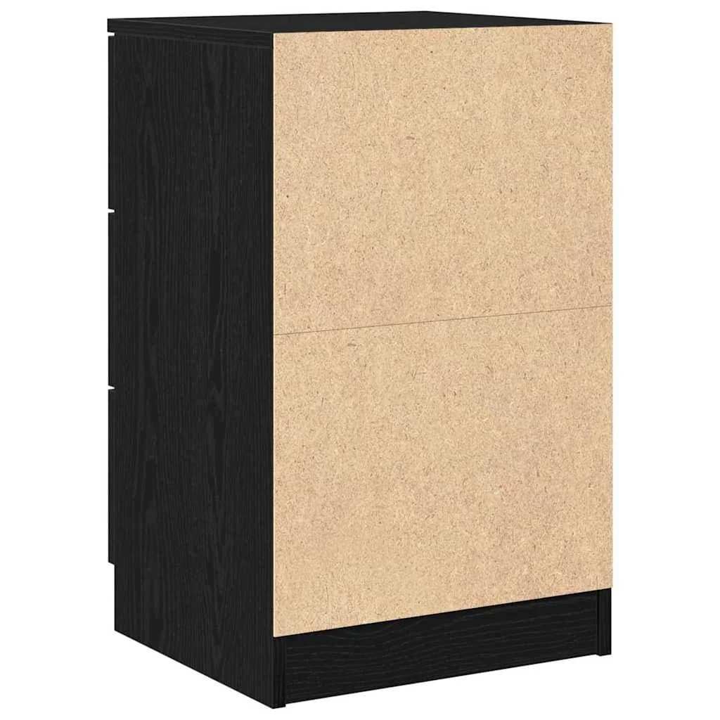 Nočna omarica 2 kos Črna Orehovina 40 x 65 x 65 cm - slika 9