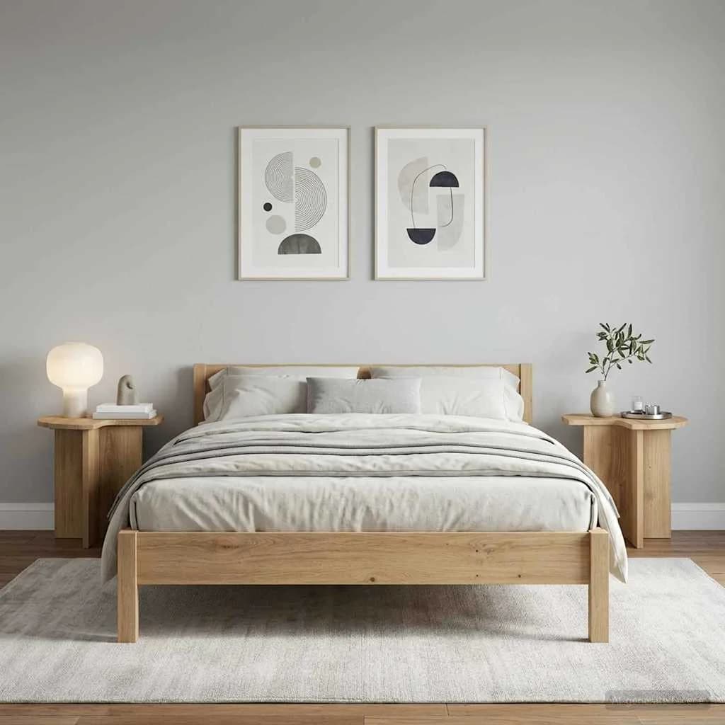 Stranska miza 2 kos Artisan hrast Ø 39 x 38 cm Inženirski les - slika 4