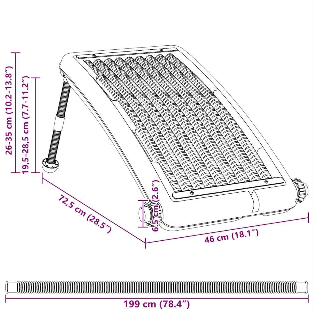 Zaobljen solarni grelni panel za bazen 72,5x46 cm - slika 12
