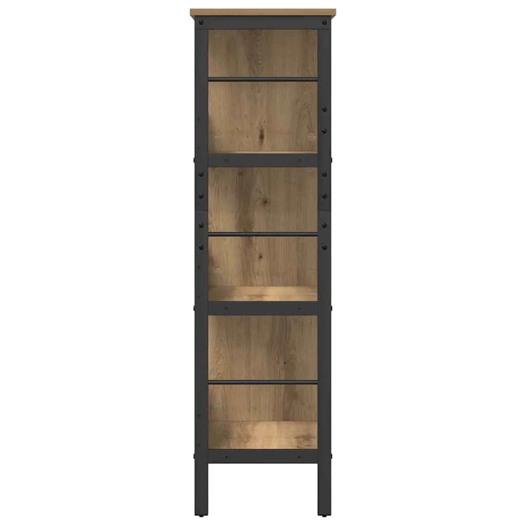Knjižna polica 6 nivojev 82 x 32 x 112 cm Inženirski les - slika 6