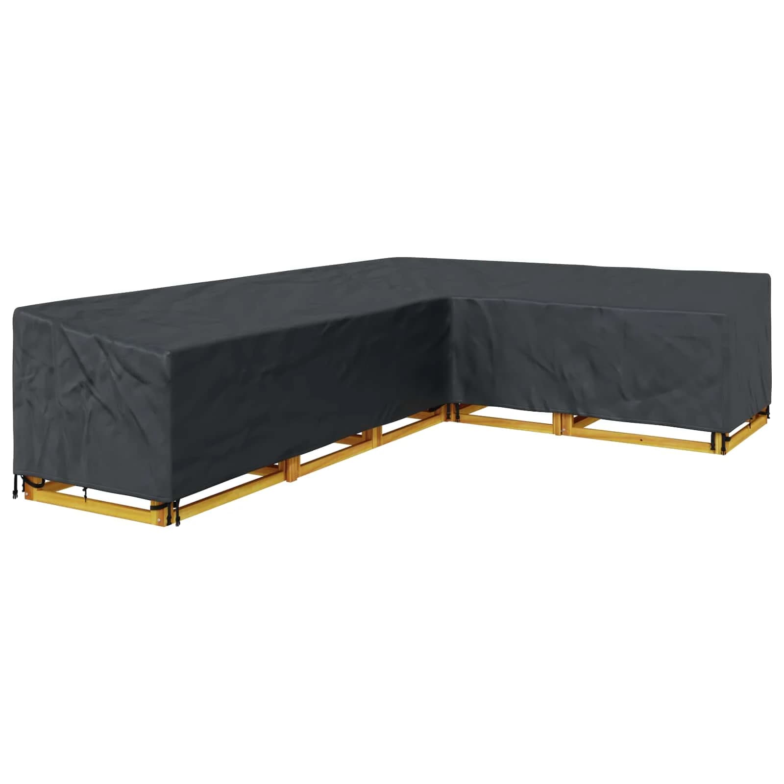 Prevleka za pohištvo Črna 355 x 275 x 80 cm 210D Oxford tkanina - slika 3