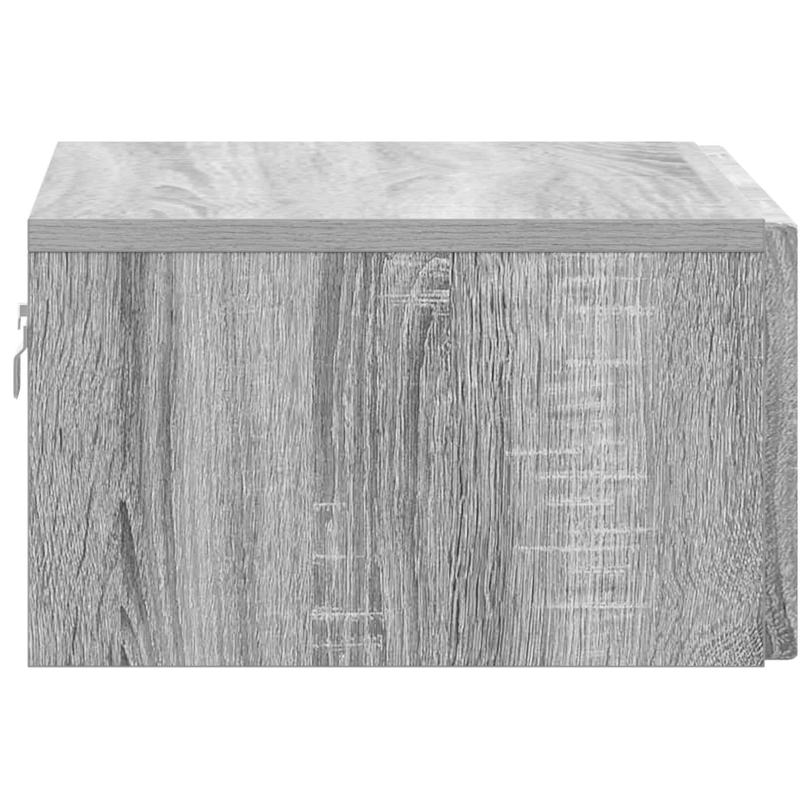 Stenski nočni omarici s predalom Siva Sonoma 49 x 34,5 x 20 cm - slika 6
