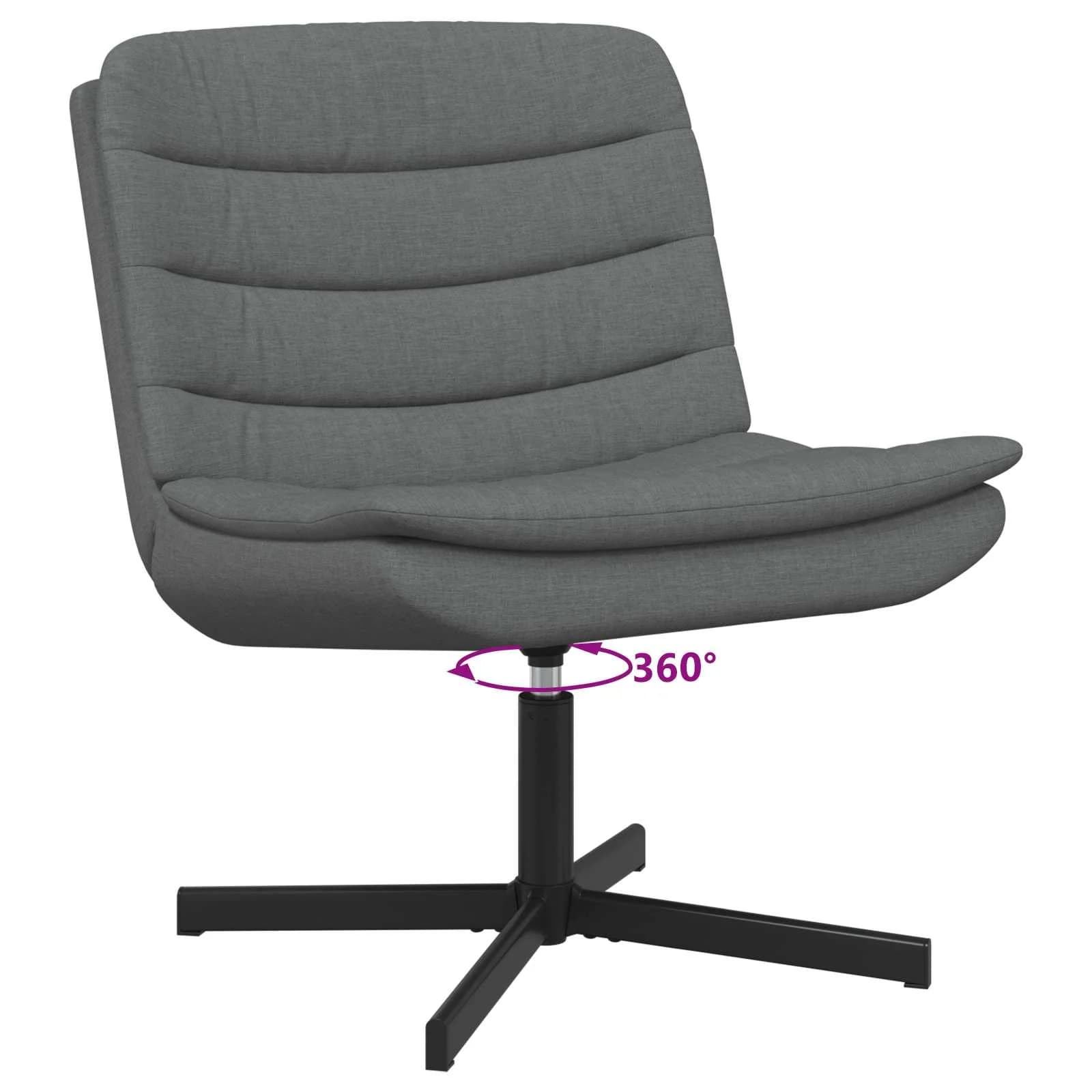 Vrtljiv stol Temno siva 63 x 75 x 76 cm blago - slika 5