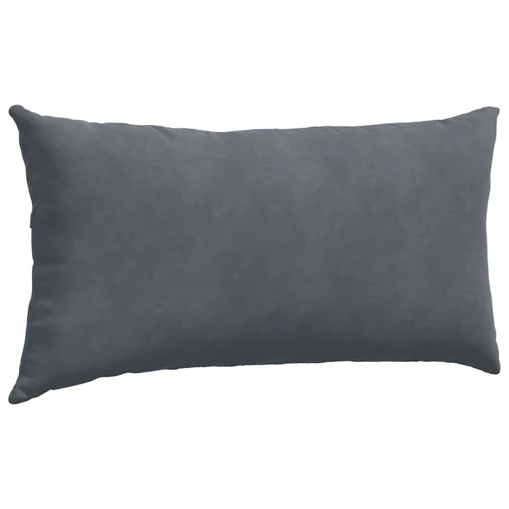 Blazine za kavč 2 pcs Temno siva 80 x 40 cm Žametna tkanina - slika 5