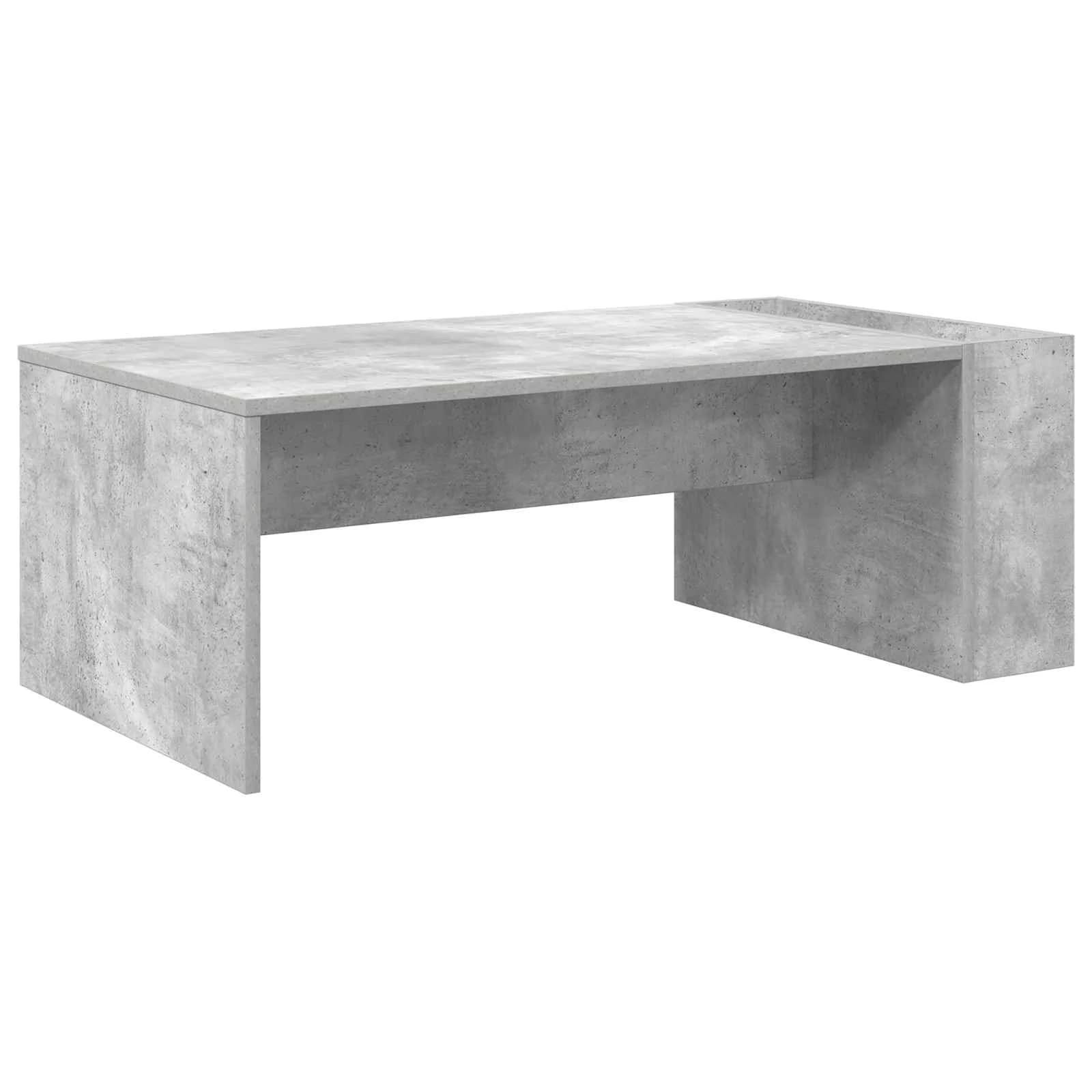 Klubska miza Betonsko siva 95 x 50 x 34 cm Inženirski les - slika 2