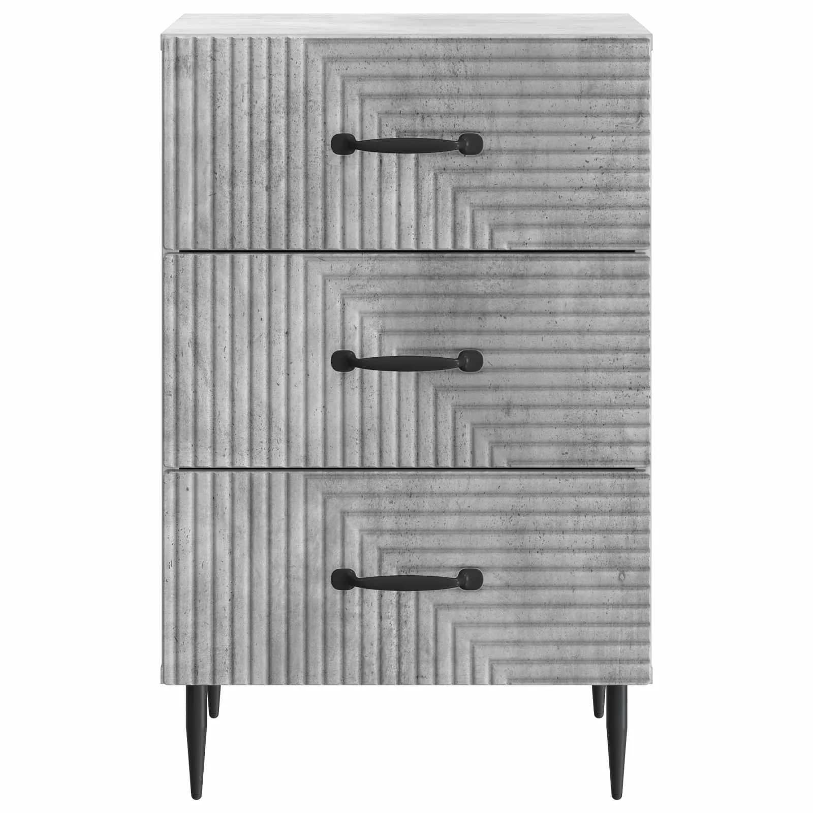 Nočna omarica Betonsko siva 43 x 41 x 66,5 cm Inženirski les - slika 5