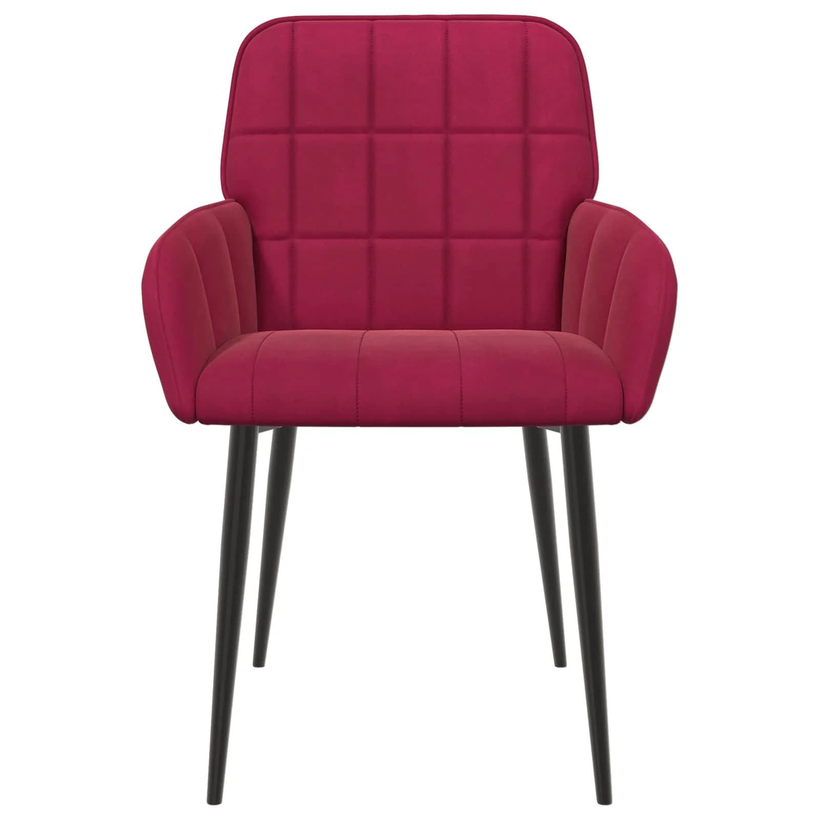 Jedilni stoli 6 kos Žamet Vinorodna rdeča 57 x 50 x 85 cm - slika 3