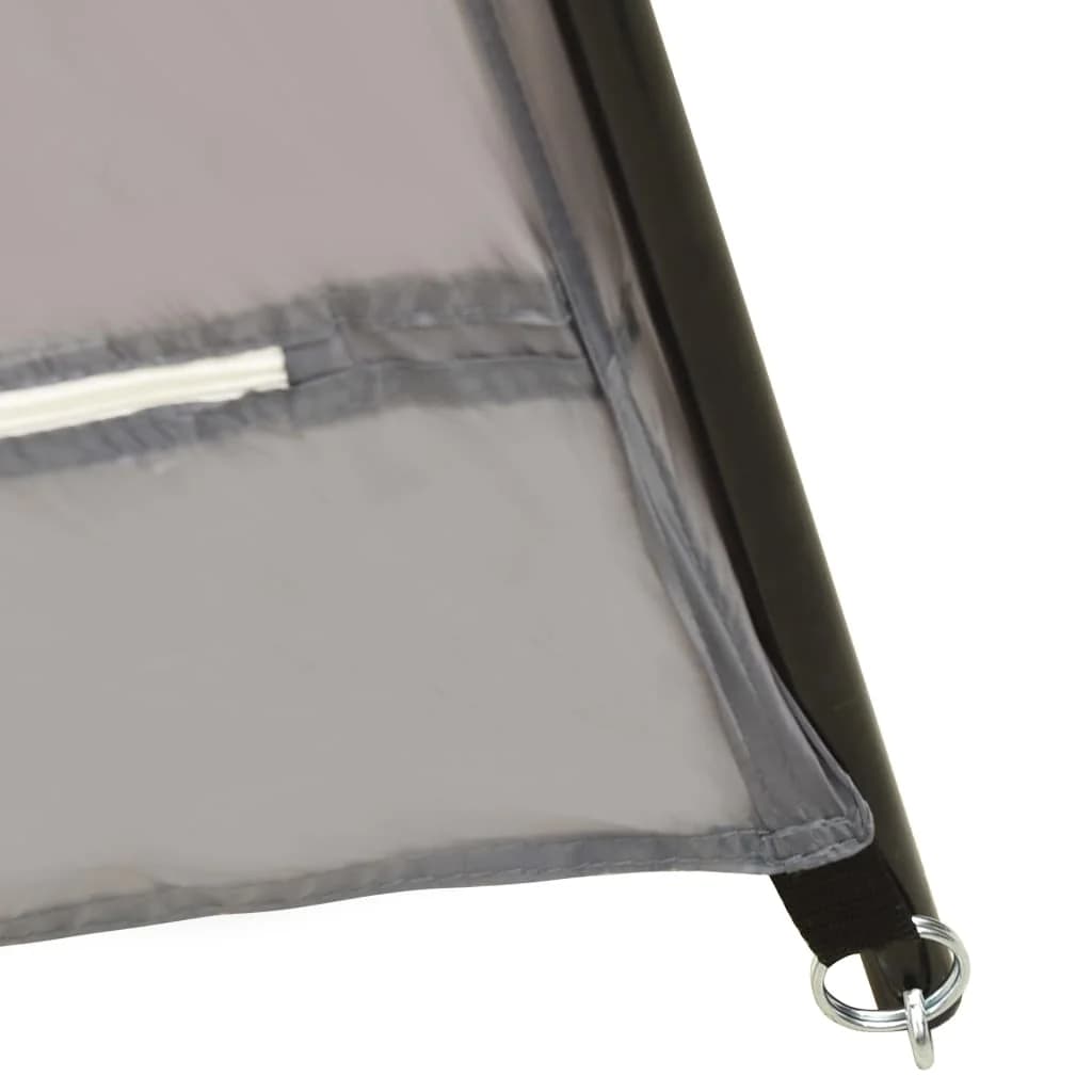 Šotor za bazen iz blaga 590x520x250 cm siv - slika 4