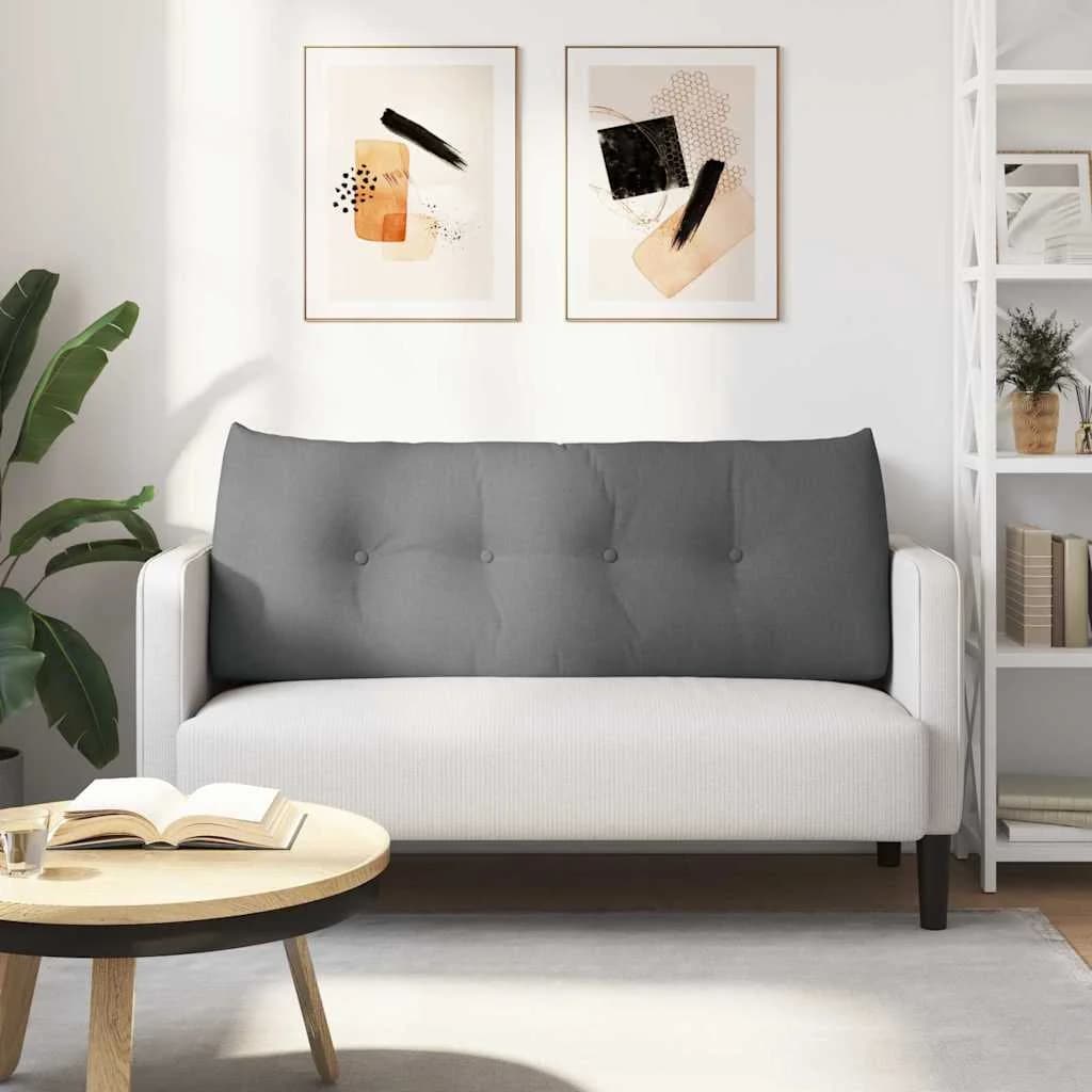 Poglavni vzglavnik Temno siva 120 x 24 x 50 cm blago - slika 4