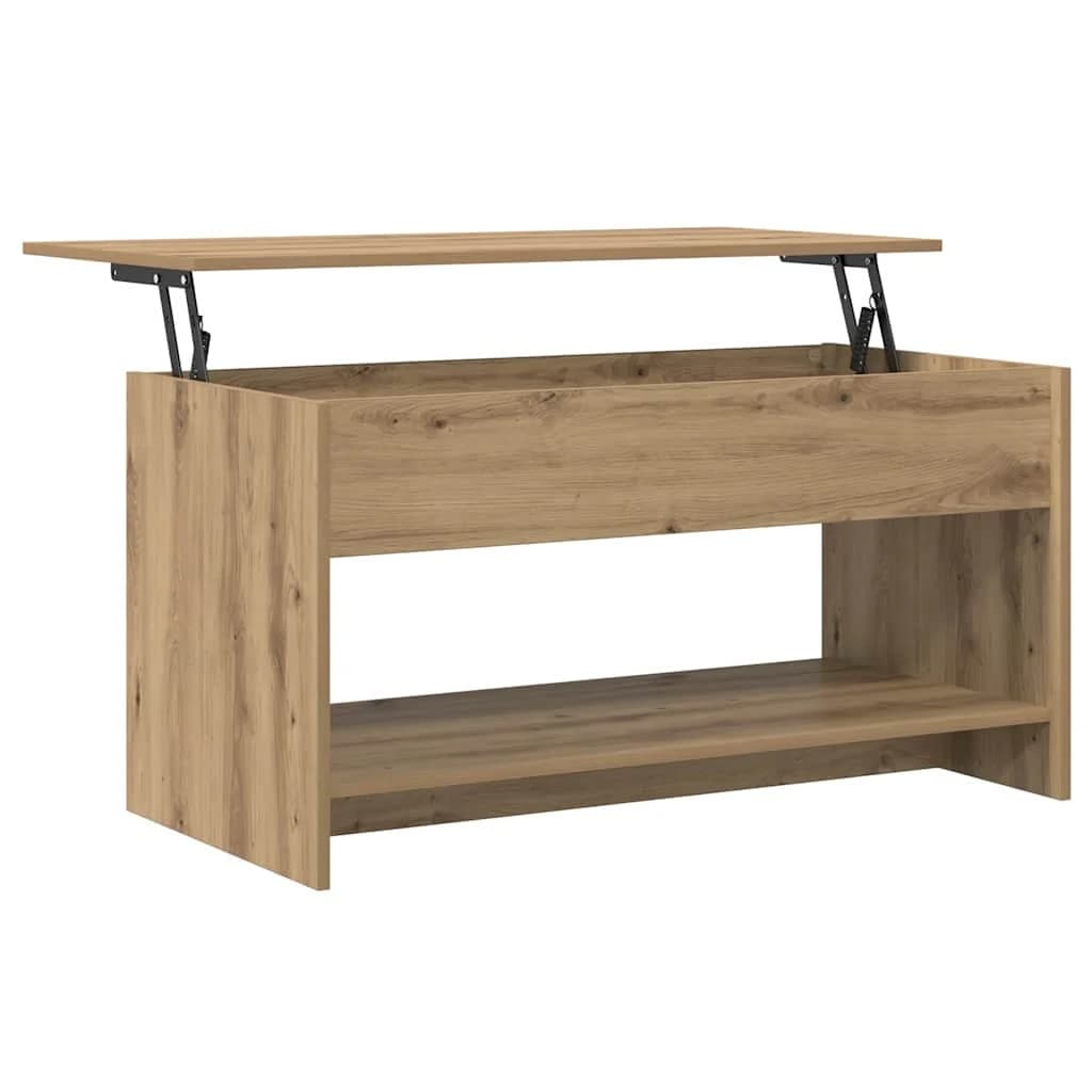 Klubska miza Umetni hrast 80 x 50,5 x 41,5 cm Inženirski les - slika 5